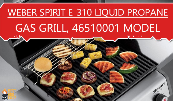 Weber Spirit E-310 Liquid Propane Gas Grill, 46510001 model