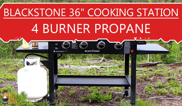 Blackstone 36" Cooking Station 4 Burner Propane Fuelled Restaurant Grade Professional